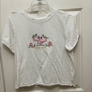 Maeve Apple Embroidered T-Shirt